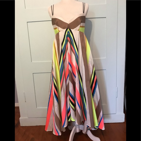 Milly Dresses & Skirts - Milly neon striped dress size 10